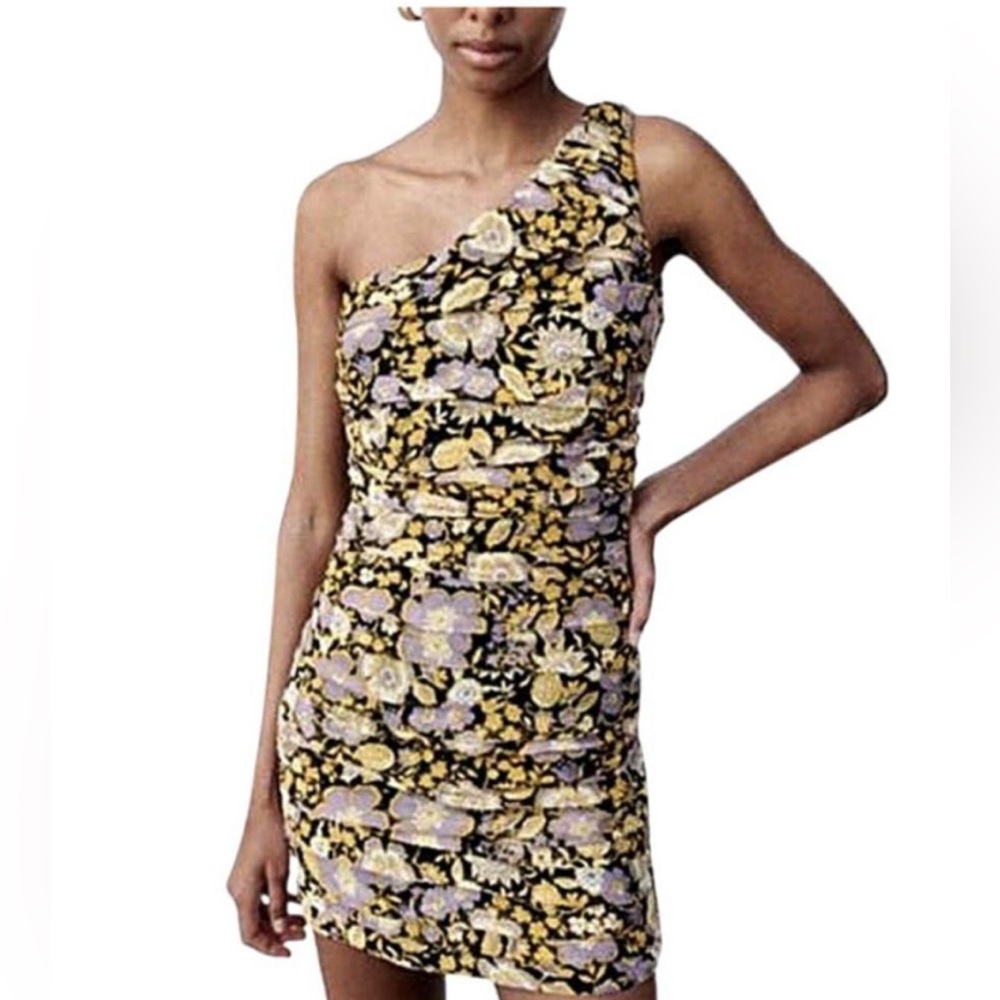 NWT ZARA one shoulder mini dress